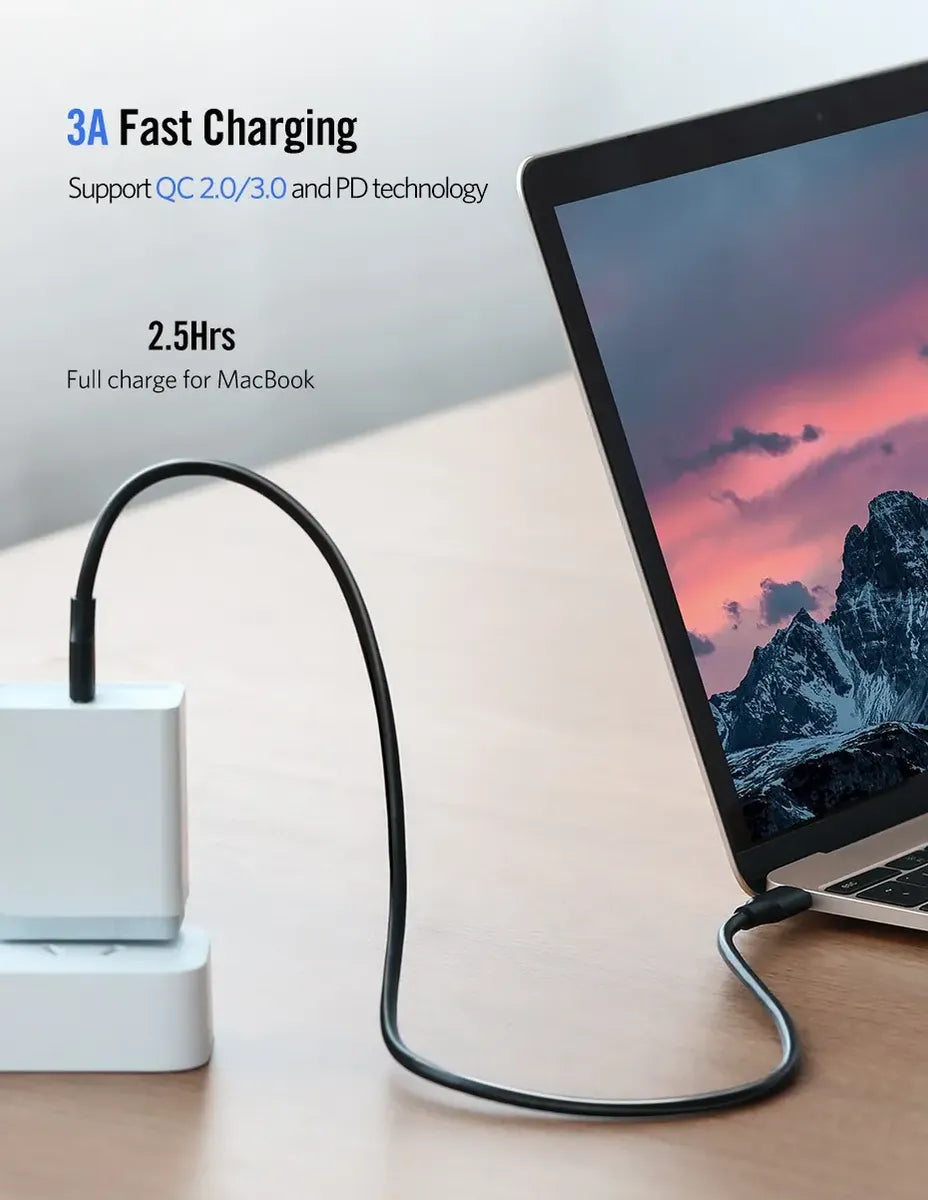 Cable Usb C Carga Rapida 3a 60w 2 Metros 480mbps Ugreen