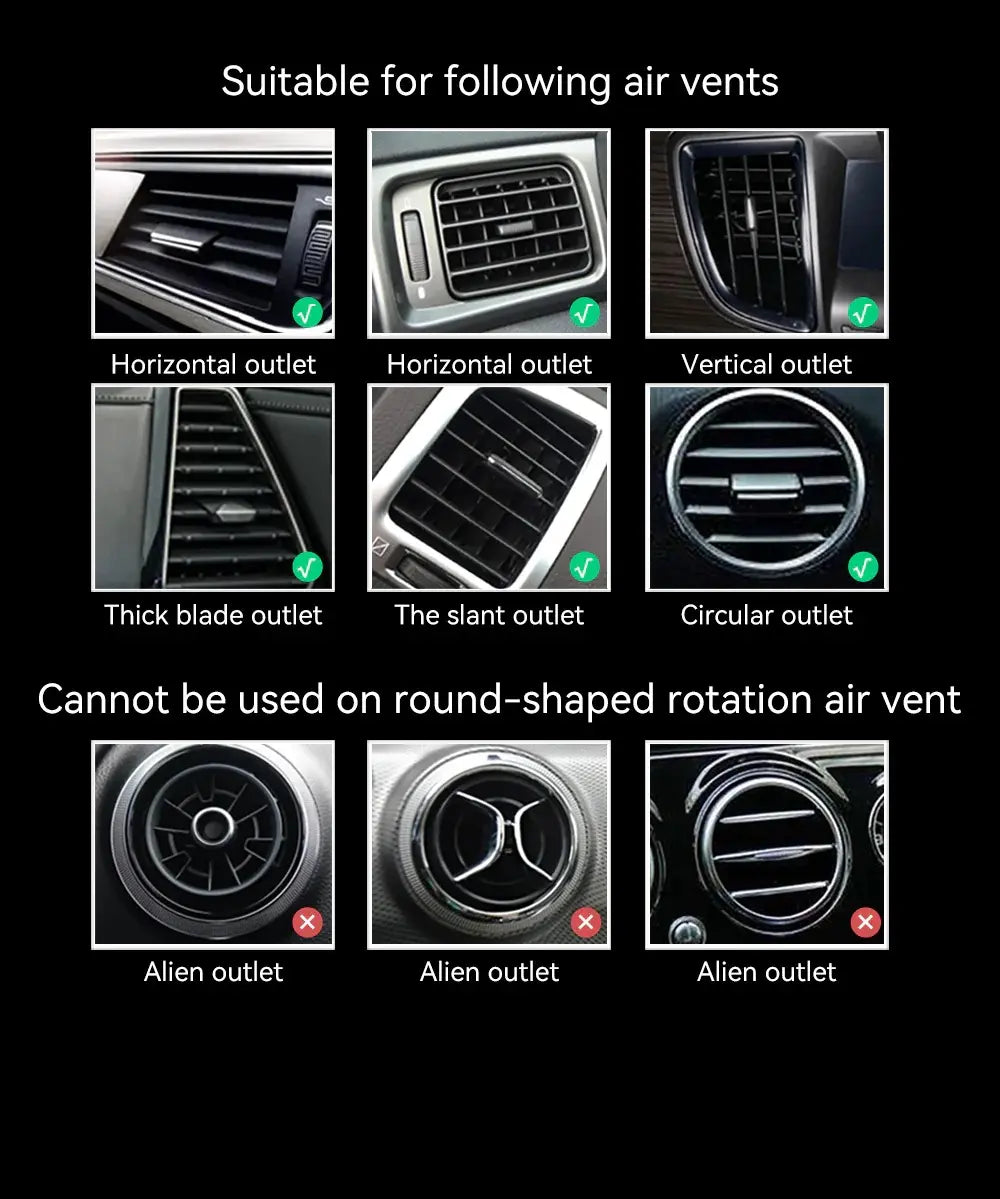 Soporte De Celular Para Auto - Agarre Automatico - Vention Negro