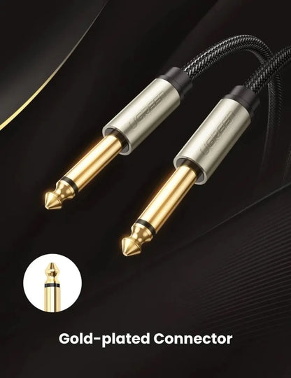 Cable Audio Plug Aux 6,5mm Estereo Gris 2m Trenzado Ugreen
