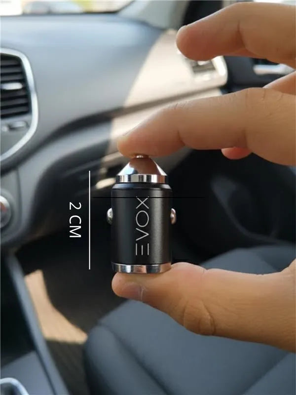 Cargador Para Auto Dual Usb + Tipo C 48w Carga Rapida Evox Negro