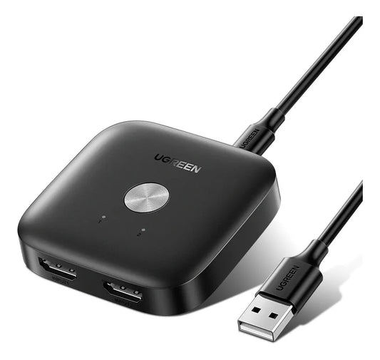 Switch Hdmi 2,0 4k @ 60hz 2 In 1 Out Micro Usb Negro Ugreen Negro