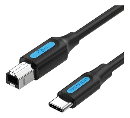 Cable Usb-c 2,0 A Usb-b Para Impresora 1,5 Metro Vention Negro