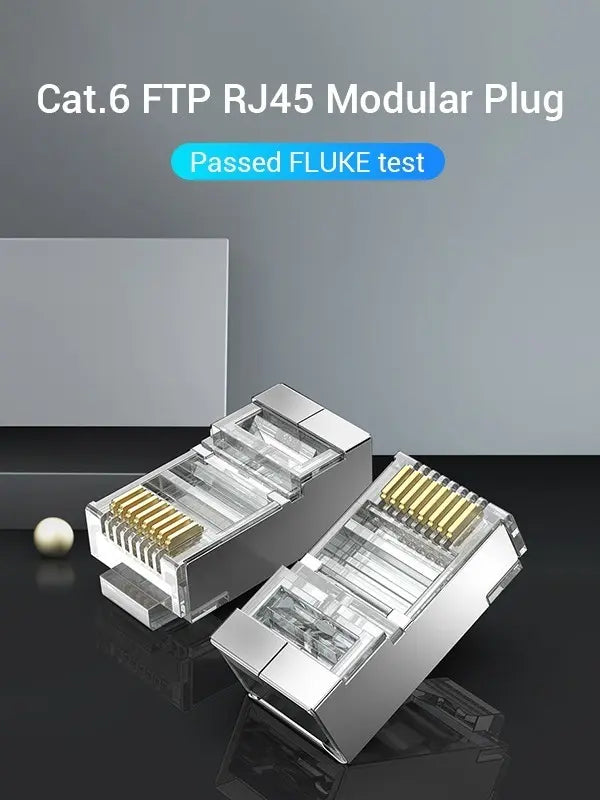 Ficha Plug Cat6 Rj45 Utp Modular X100 Cable De Red - Vention