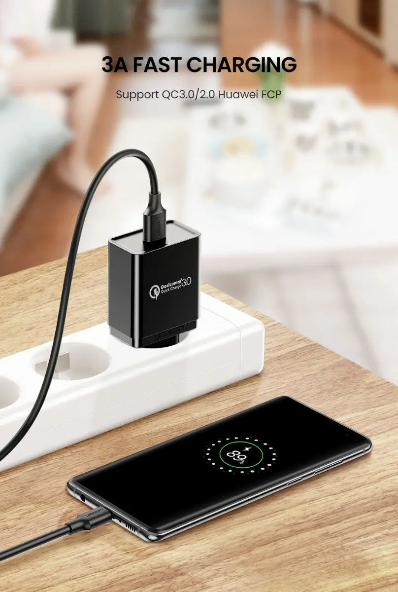 Cable Usb 3,0 A Usb-c Premium Carga Rapida Datos 1,5m Ugreen Negro
