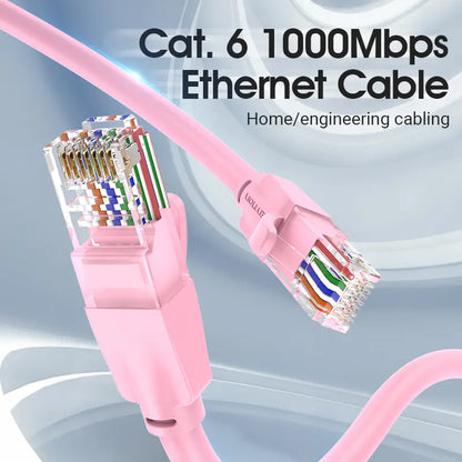 Cable Red Cat6 Utp Gigabit Patch Cord Rj45 1m Rosa Vention