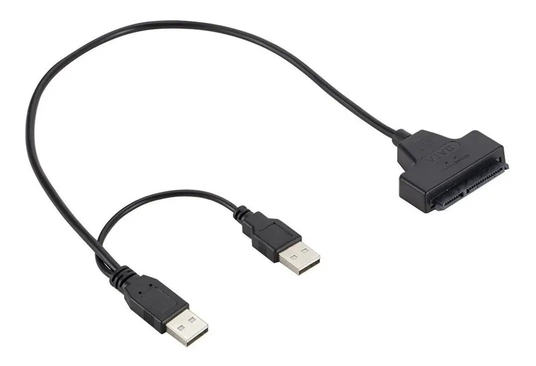 Cable Adaptador Usb 2,0 A Sata 2,5’ Discos Rígidos Y Ssd Negro