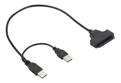 Cable Adaptador Usb 2,0 A Sata 2,5’ Discos Rígidos Y Ssd Negro