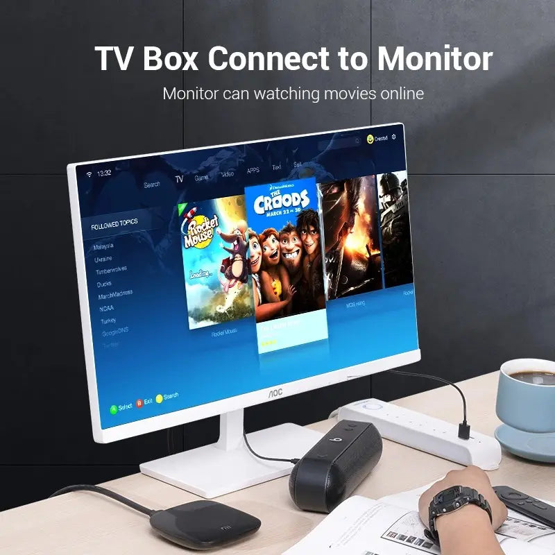 Cable Conversor Hdmi A Vga + Usb Power + Auxiliar 1m Vention