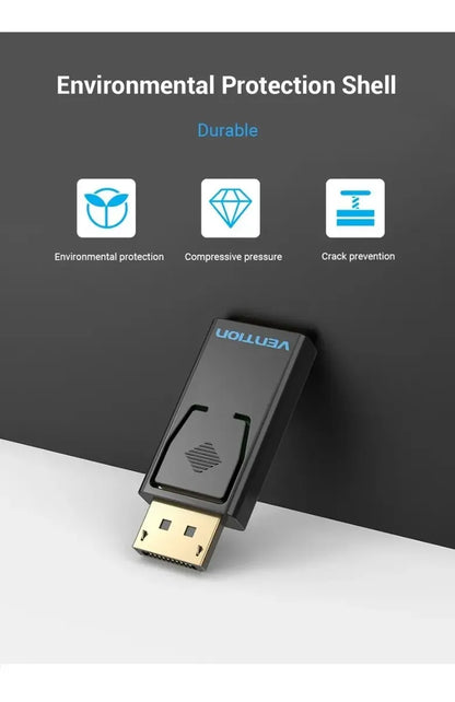 Adaptador Display Port Macho A Hdmi Hembra 1080p Vention - Negro
