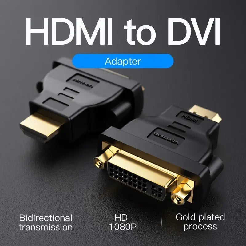 Adaptador Bidireccional Hdmi Macho A Dvi Hembra Vention
