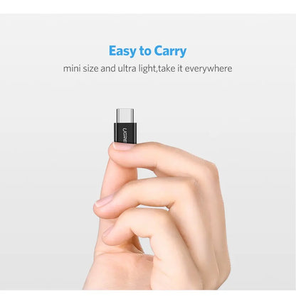 Adaptador Micro Usb Hembra A Usb C Macho Otg Ugreen Negro