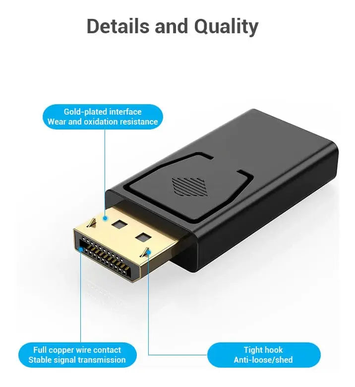 Adaptador Evox Displayport Macho A Hdmi Hembra Bapbz Negro
