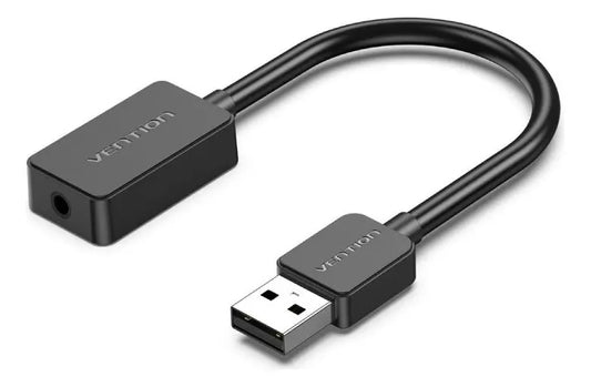 Cable Adaptador De Audio Aux 3,5mm A Usb Microfono Vention Negro