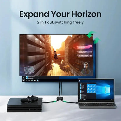 Switch Hdmi 2,0 4k @ 60hz 2 In 1 Out Micro Usb Negro Ugreen Negro