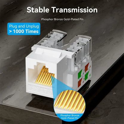 Jack Rj45 Keystone Ficha Utp Cat5e 100mbps Vention