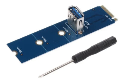 Adaptador Ngff M,2 A Pcie Mineria Riser M2 A Usb3 - Cripto Azul