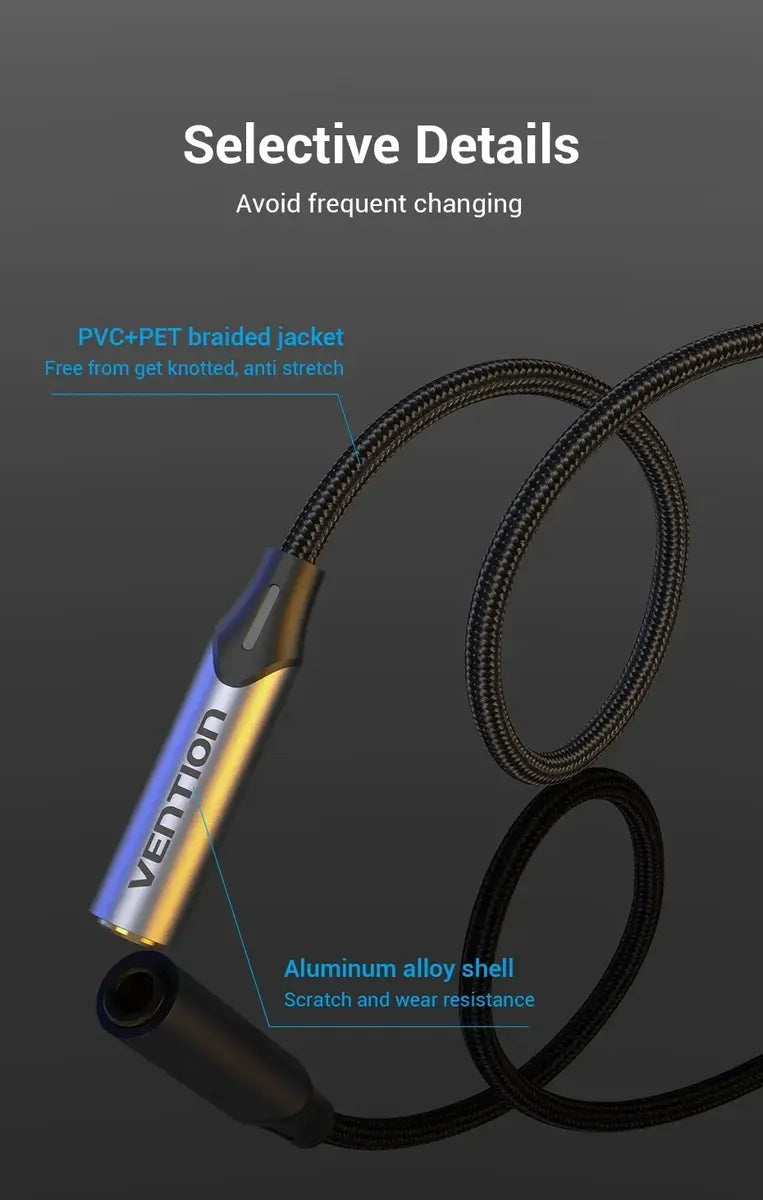 Cable Audio Jack 3,5 Miniplug Hembra A Rca Hembra Vention