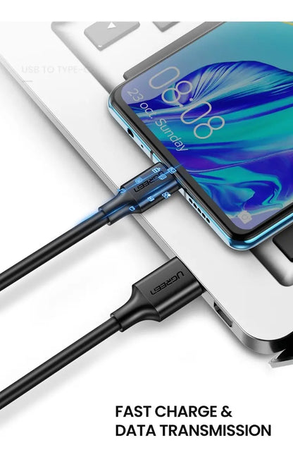 Cable Usb 3,0 A Usb-c Premium Carga Rapida Y Datos 1m Ugreen Negro
