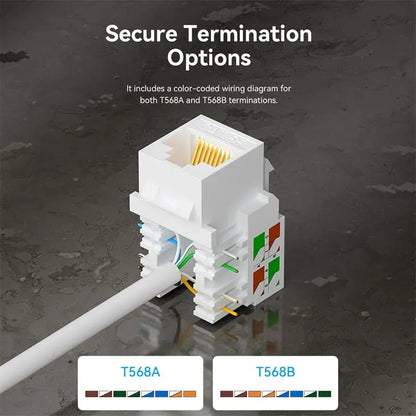 Jack Rj45 Keystone Ficha Utp Cat5e 100mbps Vention