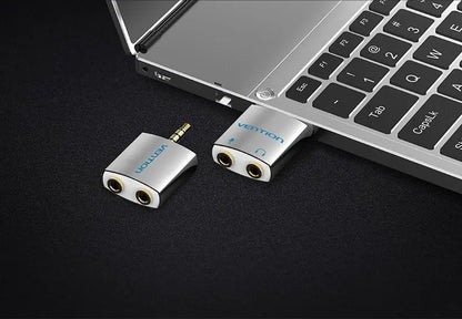 Adaptador 2 Auriculares A Una Salida Mini Plug 3,5 Vention