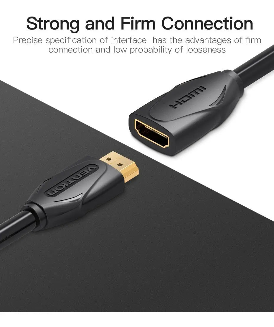 Cable Adaptador Extensor 1,5 Mts Hdmi Hembra A Macho Vention