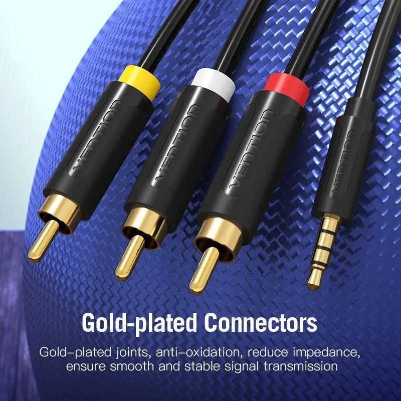 Cable Audio Video P/ Huawei Smart Box 3,5mm A Rca 2m Vention