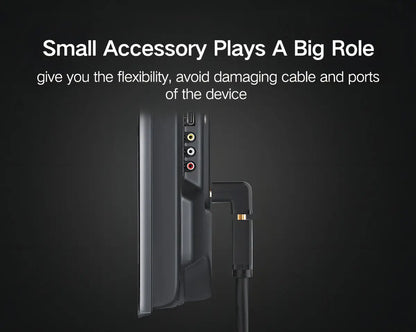 Ficha Adaptador Hdmi 2,0 4k Macho A Hembra Curvo 270° Ugreen