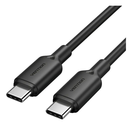 Cable Usb C Carga Rapida Vention 60w 3a 2 Metros Negro