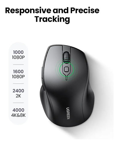 Mouse Inalambrico Bluetooth5,0 Ergonomic Usb 4000dpi Ugreen