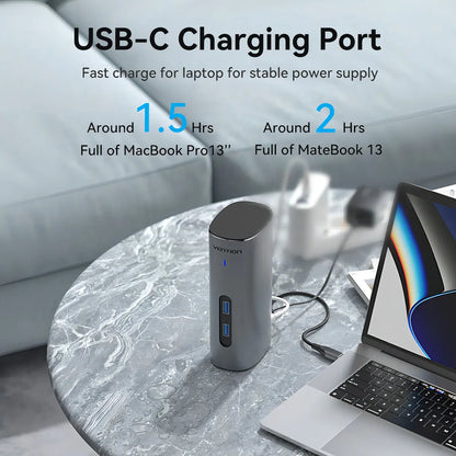 Docking Station 12 En 1 Usbc Hdmi Vga Rj45 Sd/tf Usb Vention