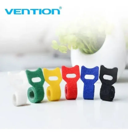 Organizador De Cables Nylon Super Adhesivo 15cm Vention Multicolor