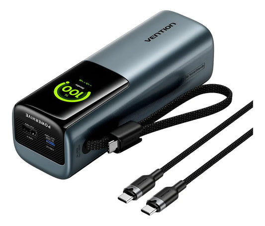 Cargador Portatil Power Bank Usb C 3,1 27000mah 200w Vention Gris