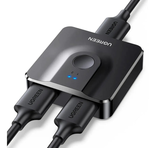 Switcher Hdmi 2 In 1 Out 4k @ 60hz 3d Bidireccional Ugreen