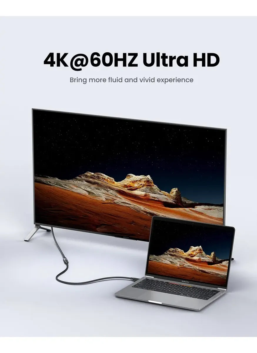 Cable Extensor Usb C 3,1 Thunderbolt 3 100w 4k Ugreen 1m