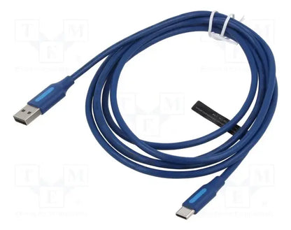 Cable Usb A Usb-c 2,0 3a 1,5m Azul Carga De Celular Vention Azul