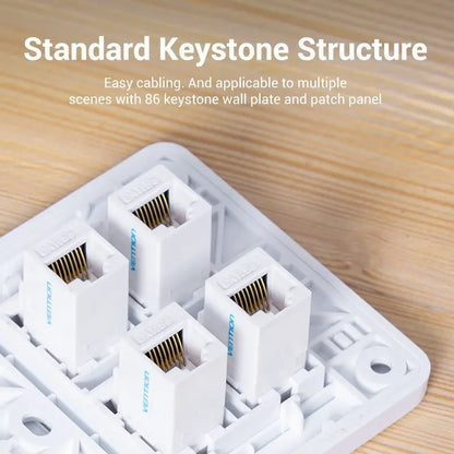Adaptador Premium Cat5e Utp Union Ficha Rj45 Hembra Vention
