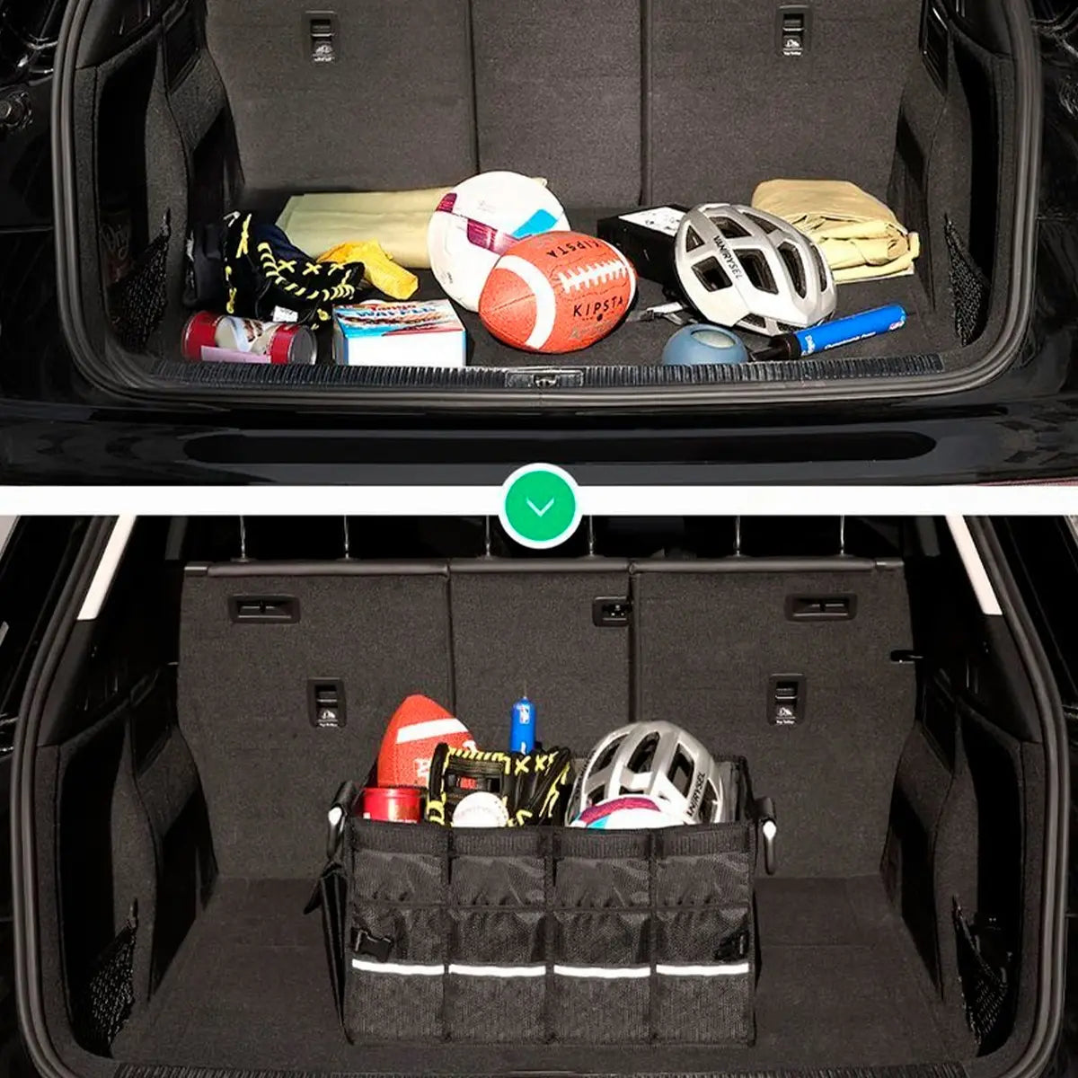 Organizador De Baul Auto Plegable Ipx5 Aluminio 55l Ugreen Liso Negro