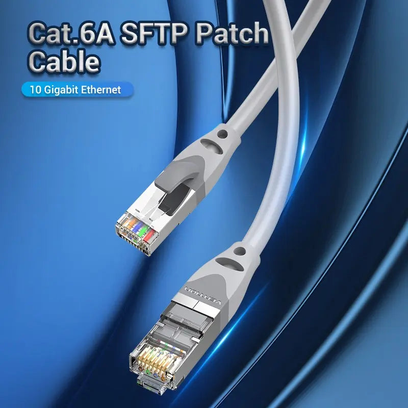 Cable Red Cat 6a Patch Cord Sftp 10gbps Rj45 25m Vention