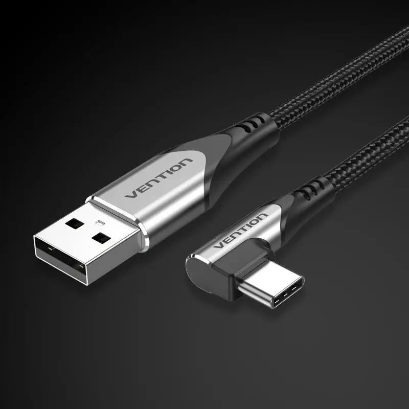 Cable Carga Y Datos Usb-c 2,0 90° A Usb 2,0 - 1m - Vention Negro