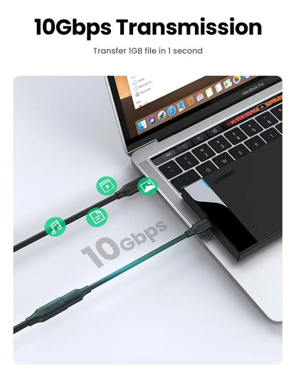 Cable Extensor Usb C 3,1 Thunderbolt 3 100w 4k Ugreen 1m