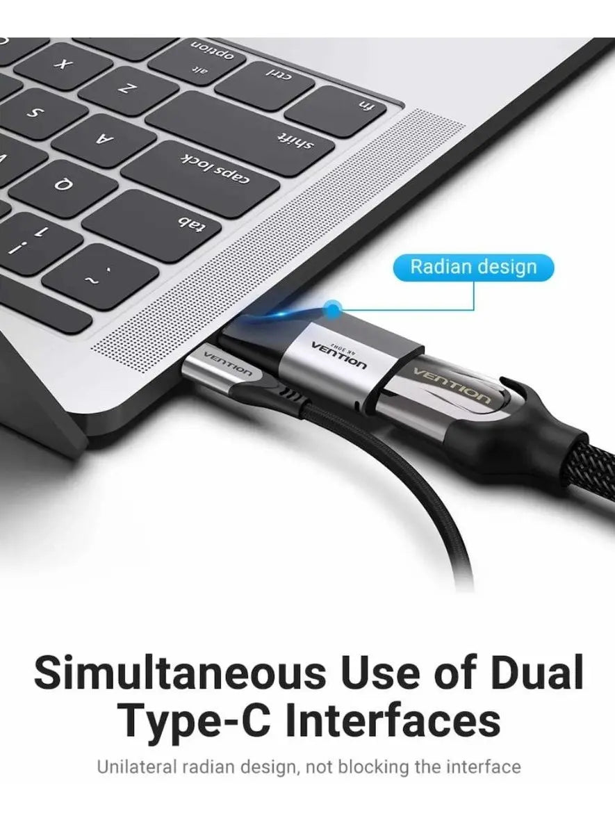 Adaptador Usb C A Hdmi Uhd 4k Para Pc Mac Celular Vention Gris