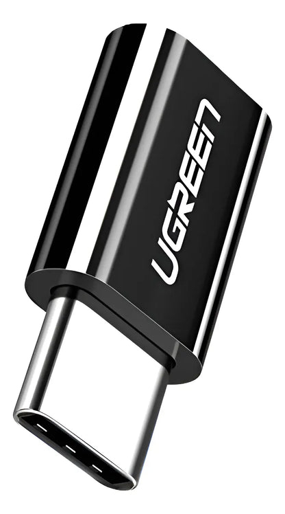 Adaptador Micro Usb Hembra A Usb C Macho Otg Ugreen Negro