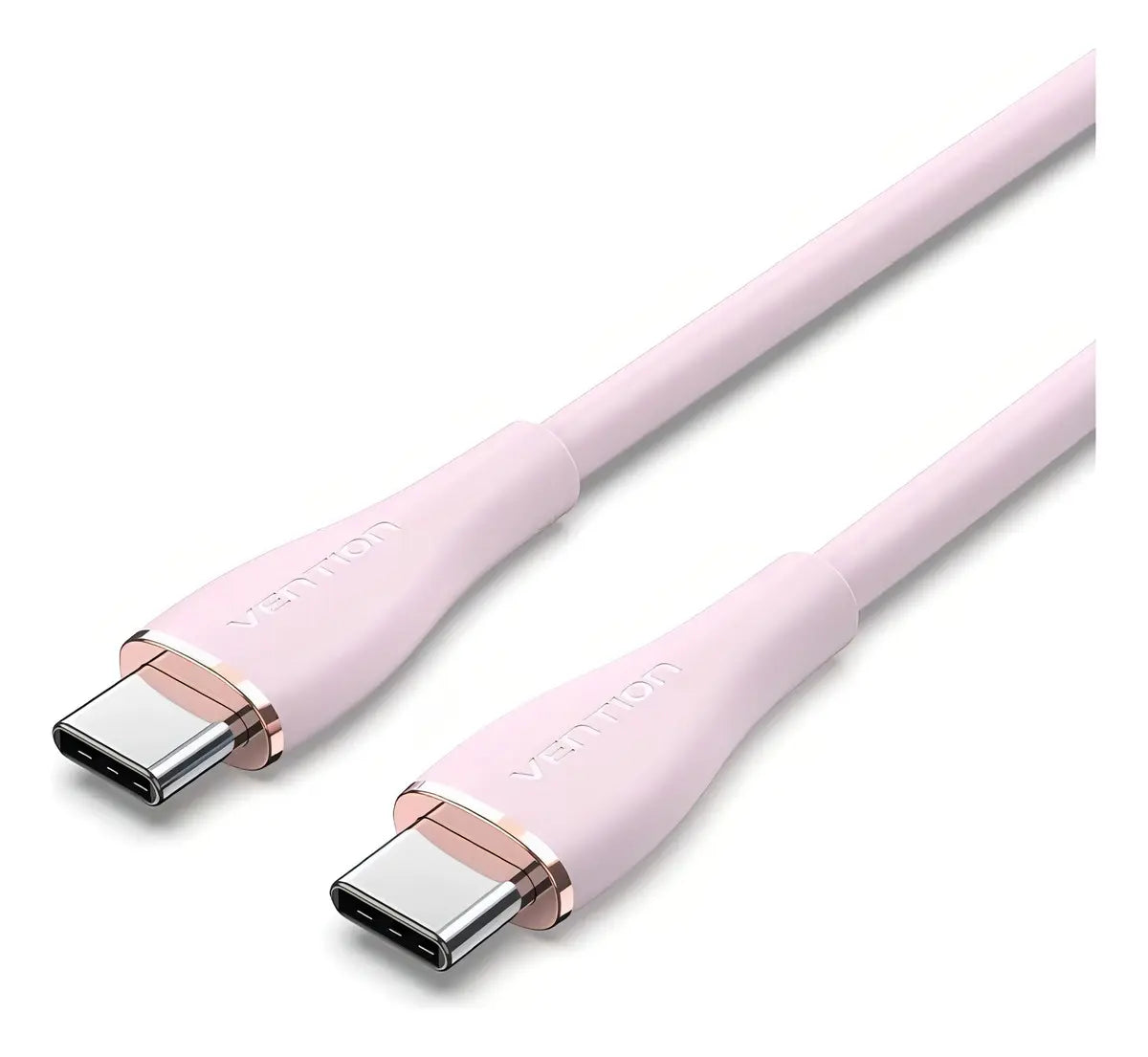 Cable Usb C Carga Rapida 1,5m 5a 100w Pd Silicona Vention Rosa