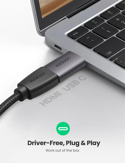 Adaptador Usb C A Hdmi 4k 60hz Pc Mac Celular Ugreen Gray