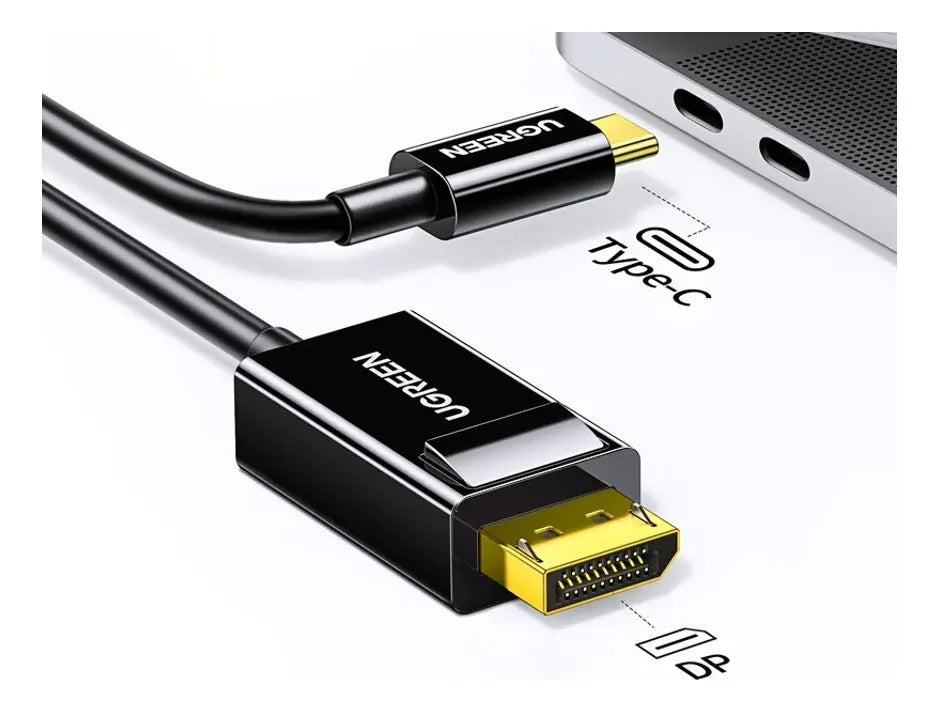 Cable Adaptador Usb-c A Displayport Dp 4k Negro 1,5m Ugreen Negro