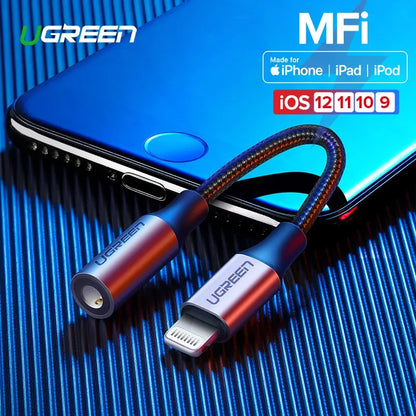 Adaptador Audio Para Lightning A Jack Hembra 3,5mm Ugreen