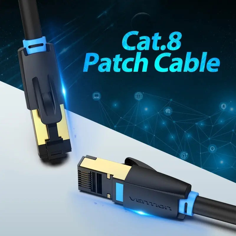 Cable Red Cat8 Reforzado 1,5m Patch Cord Sstp Rj45 Vention