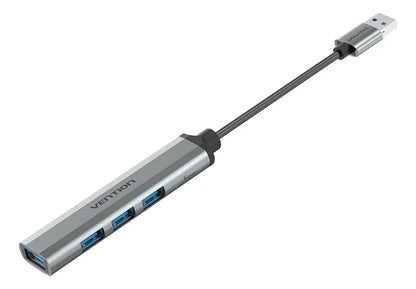 Hub Adaptador Multipuerto Usb 3,0 4 En 1 0,15 Metros Vention Gris Oscuro