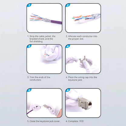 Ficha Jack Rj45 Keystone Utp Cat7 10gbps Vention