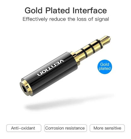 Adaptador Premium De Audio Jack 2,5mm A Jack 3,5mm - Vention